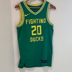 Nike Green and Yellow Fighting Ducks Jersey
